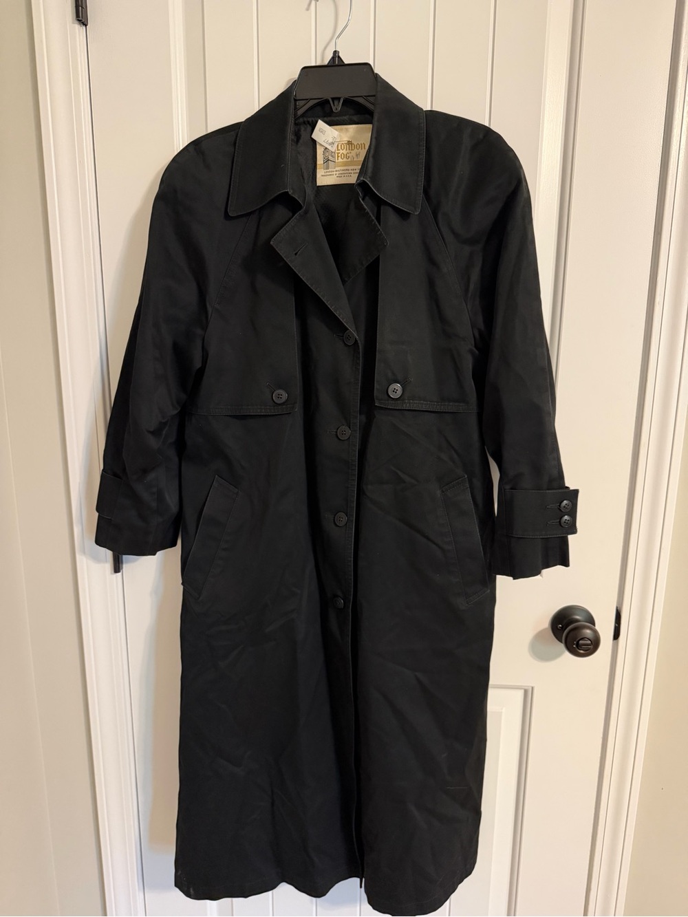 London Fog Black Women's Trench Coat